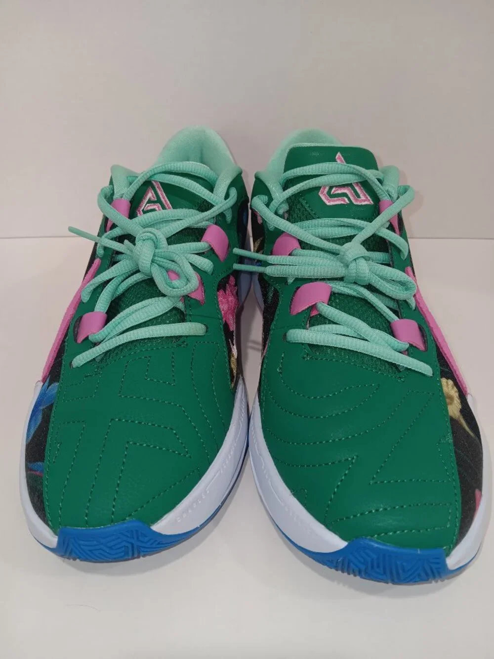 Nike Zoom Freak 5 Flowers Floral Love Giannis Green Men Size 8.5 DX4985-401